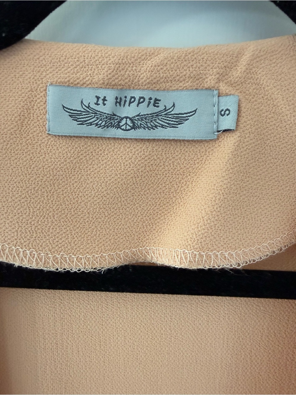 It Hippie Peach Blush Open Front Blazer Size S French Boutique